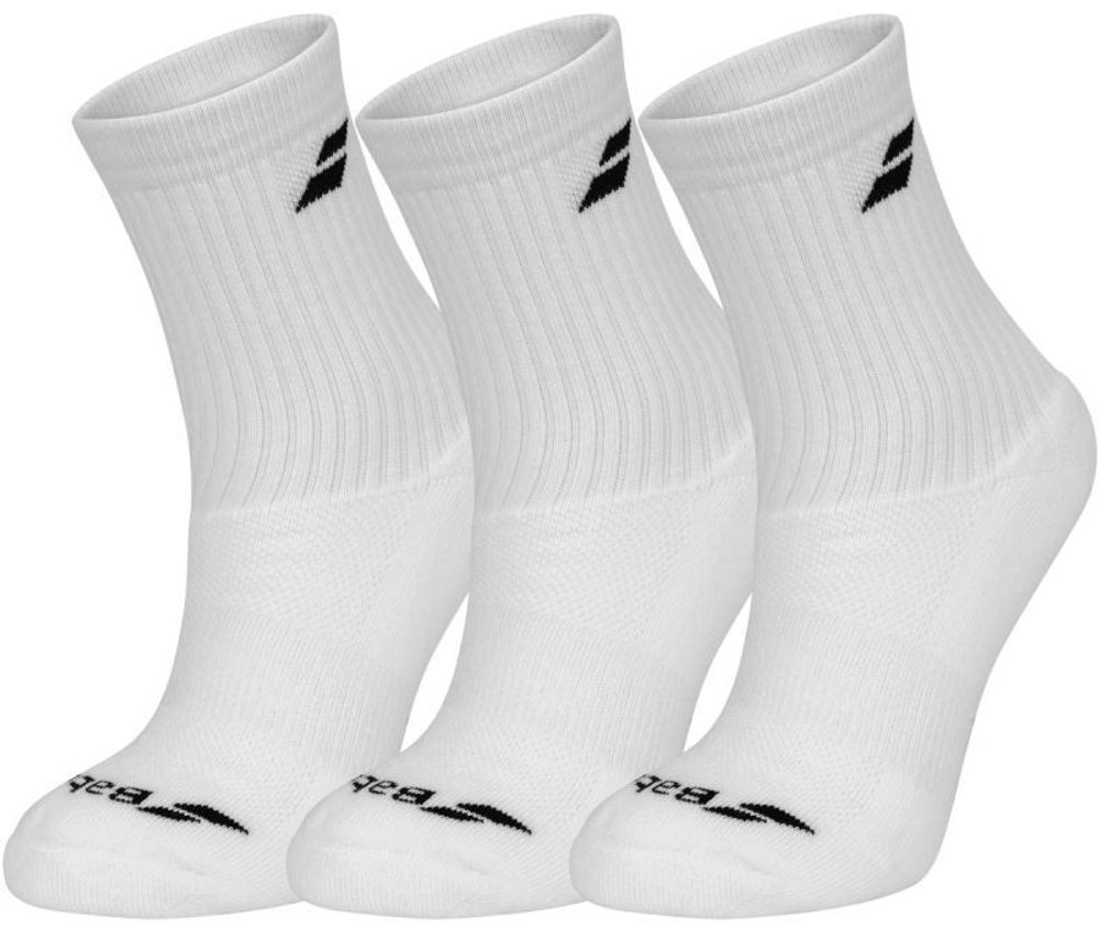 Теннисные носки Babolat 3 Pairs Pack Socks - white/white