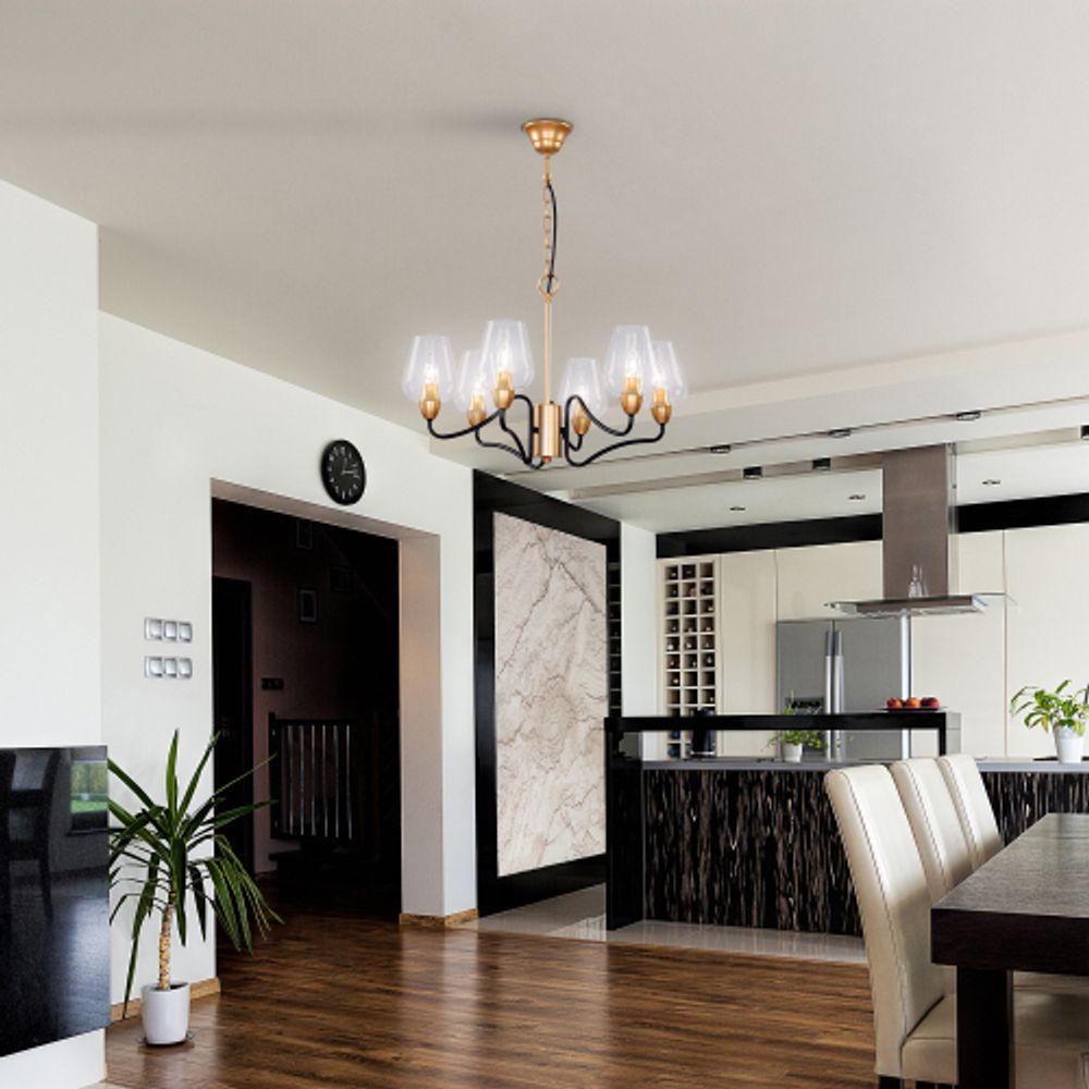 Люстра Rivoli Fresco 5045-206 6 * E14 40 Вт лофт - кантри | Rivoli