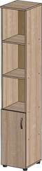 Стеллаж узкий полуоткрытый Стандарт Про дуб сонома