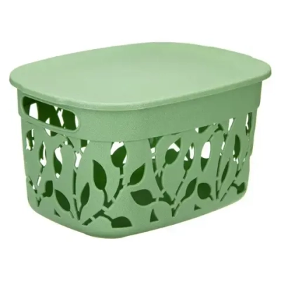 Коробка ФЛОРА 5,5л с крышкой мята 0,155*0,205*0,28 м (комплект 15 шт)