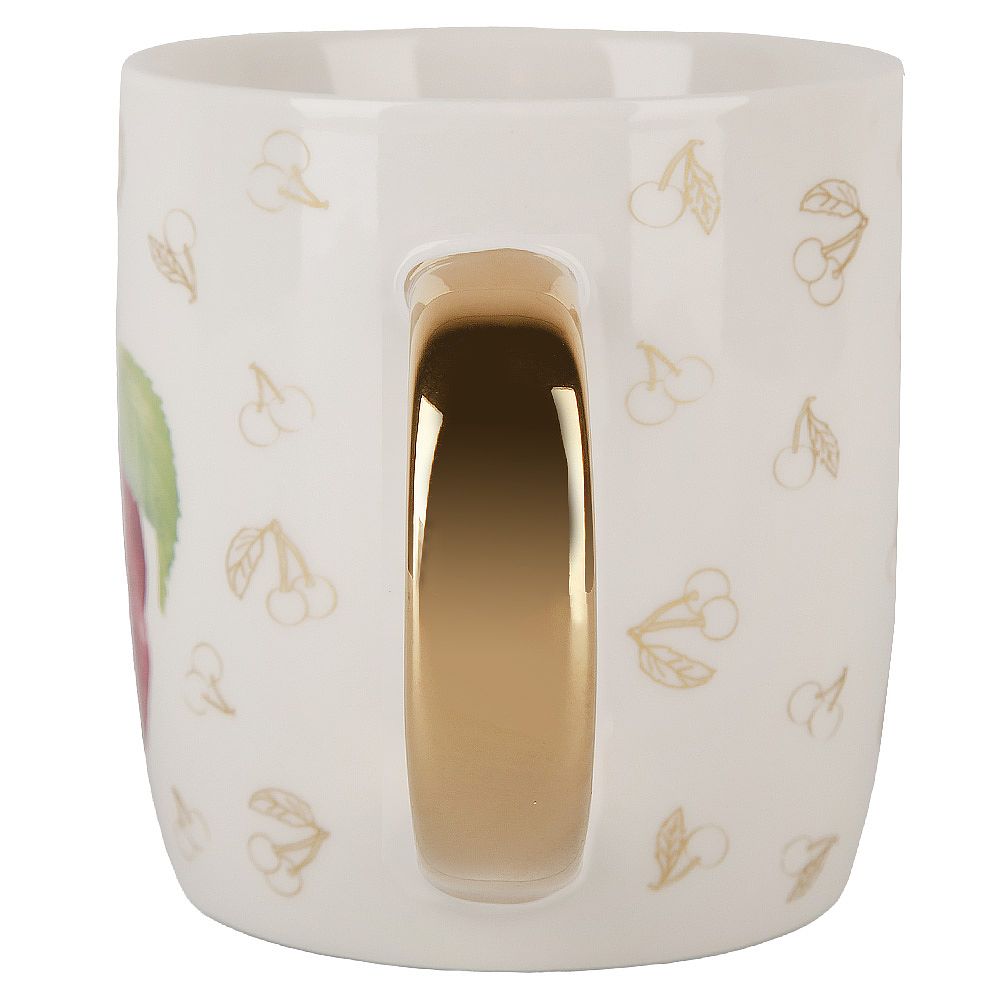 Кружка "Фруктовый сад.Вишня" v=350мл (фарфор) (подарочная упаковка)