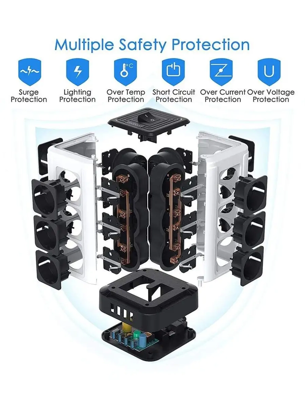 Сетевой фильтр удлинитель 4 USB