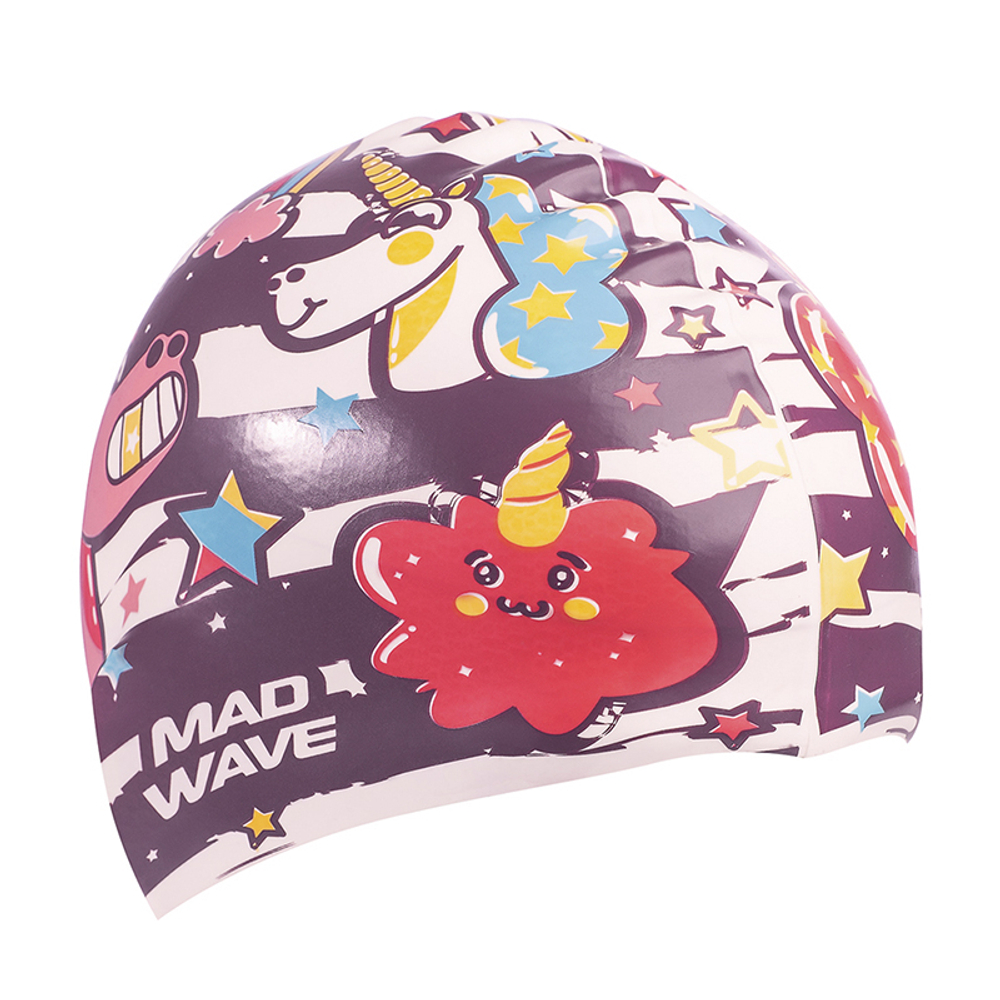 Шапочка для плавания силиконовая Mad Wave Unicorn