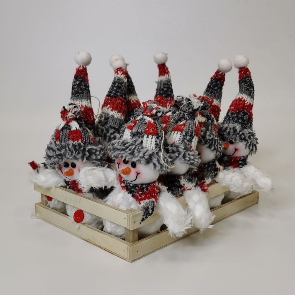 GAEM Игрушка набивная "Снеговик" (блок из 12 шт), L12 W6 H22 см, 2в.