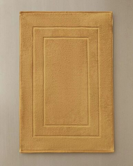 Zara Home - Нескользящий коврик для ванной из хлопка, горчичный, 55x80 см