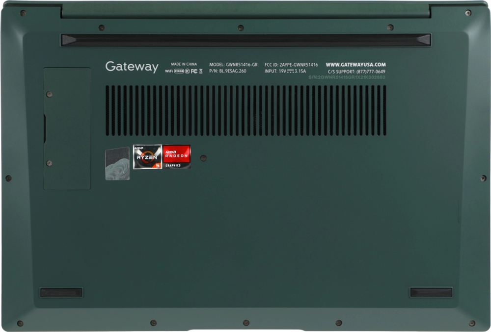 Ноутбук  Acer Gateway Ultra Slim 14 14.1 ", Ryzen 5, 8 Гб RAM, 256 Гб SSD, Radeon Vega 8, Зеленый