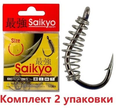 Крючки для рыбалки одинарные KHS-10085 с пружиной №8L