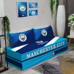 Бескаркасный диван кровать раскладной "Manchester City - Манчестер Сити"