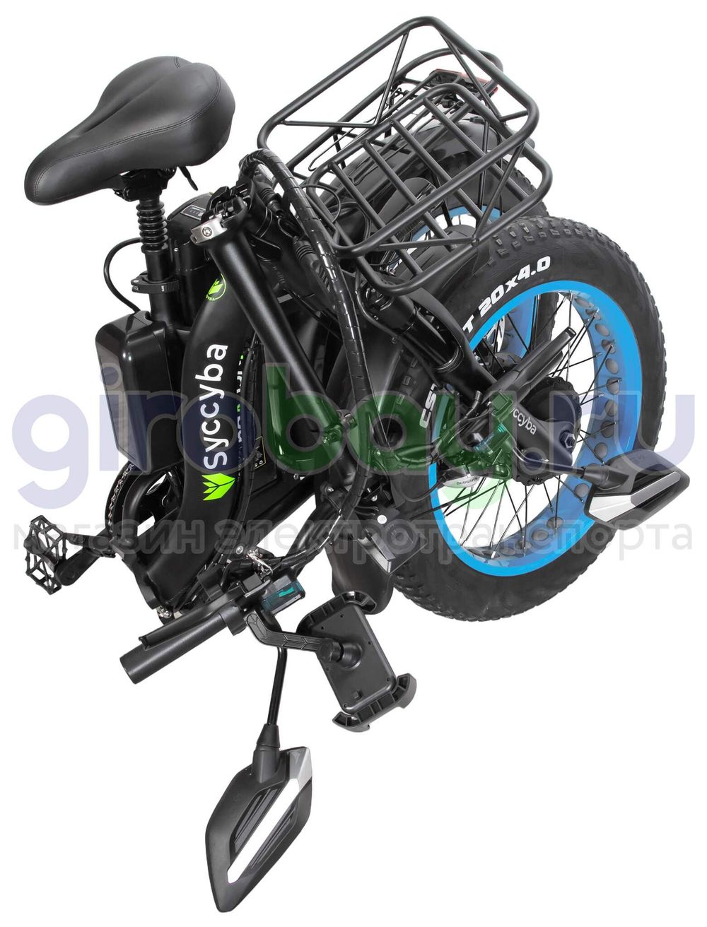 Электровелосипед Syccyba F11 Pro Dual 48V/20Ah (полный привод) - Синий обод фото №15
