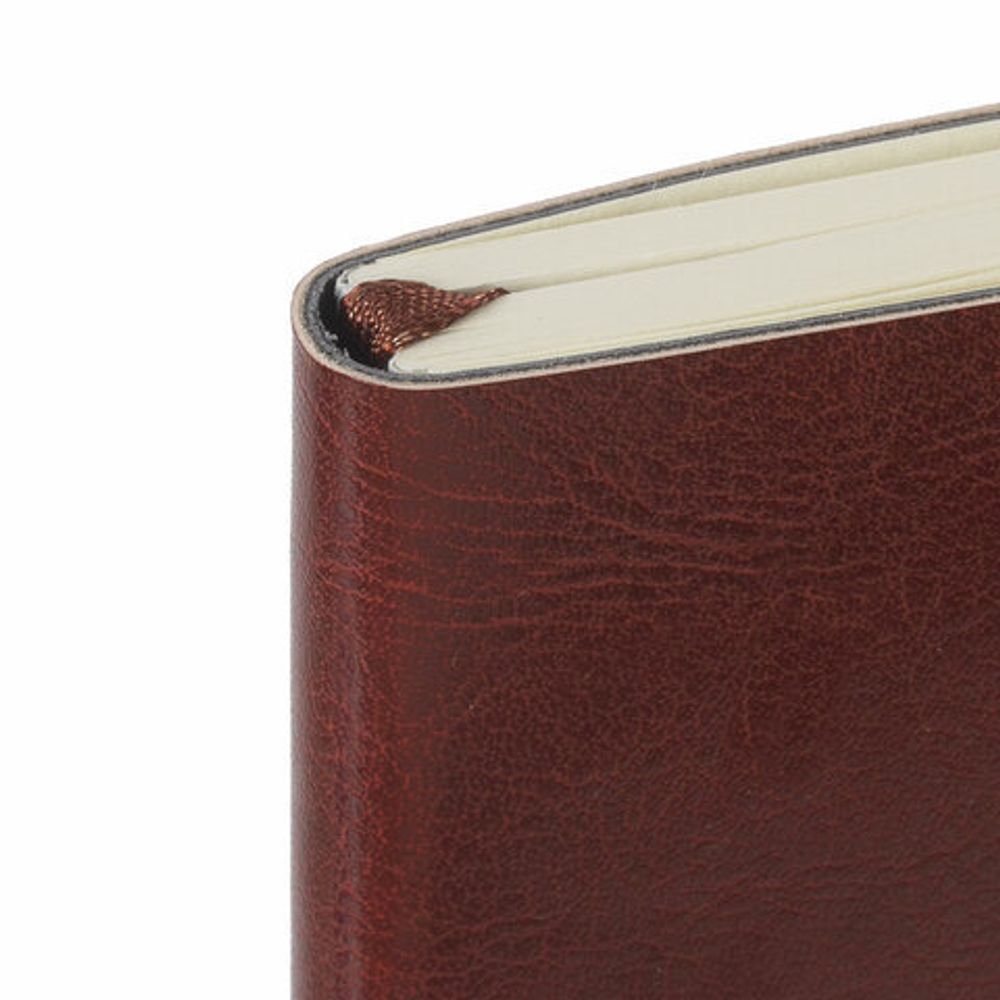 Блокнот в клетку с резинкой А5 (148x218 мм), 80 л., под кожу коричневый BRAUBERG "Metropolis Ultra", 111023