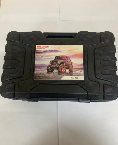 Компрессор поршневой TORNADO 12В метал. 75л/мин. двухцилиндровый в кейсе (шин.монт.набор) (Kingqueen)