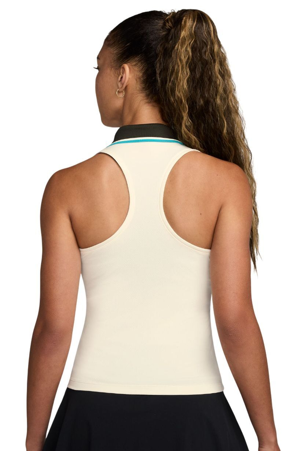 Женский топ теннисный Nike Court RG Dri-FIT Slam Tennis Tank - бледная слоновая кость/пыльный кактус/черный