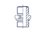 Штуцер FE ORFS 11/16" D08-10 M14x1.5