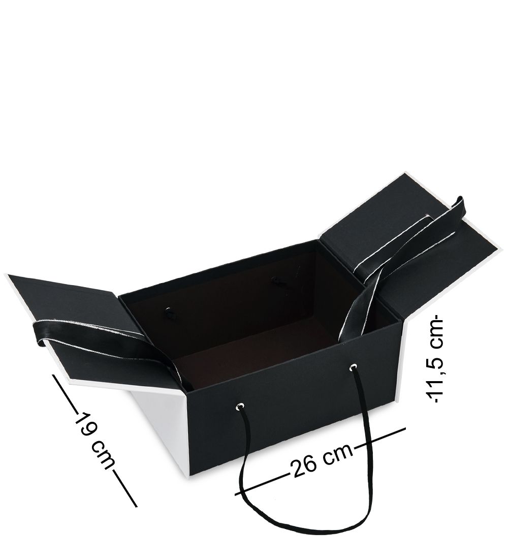 WF-185-B Набор коробок из 3 шт, черно-белый