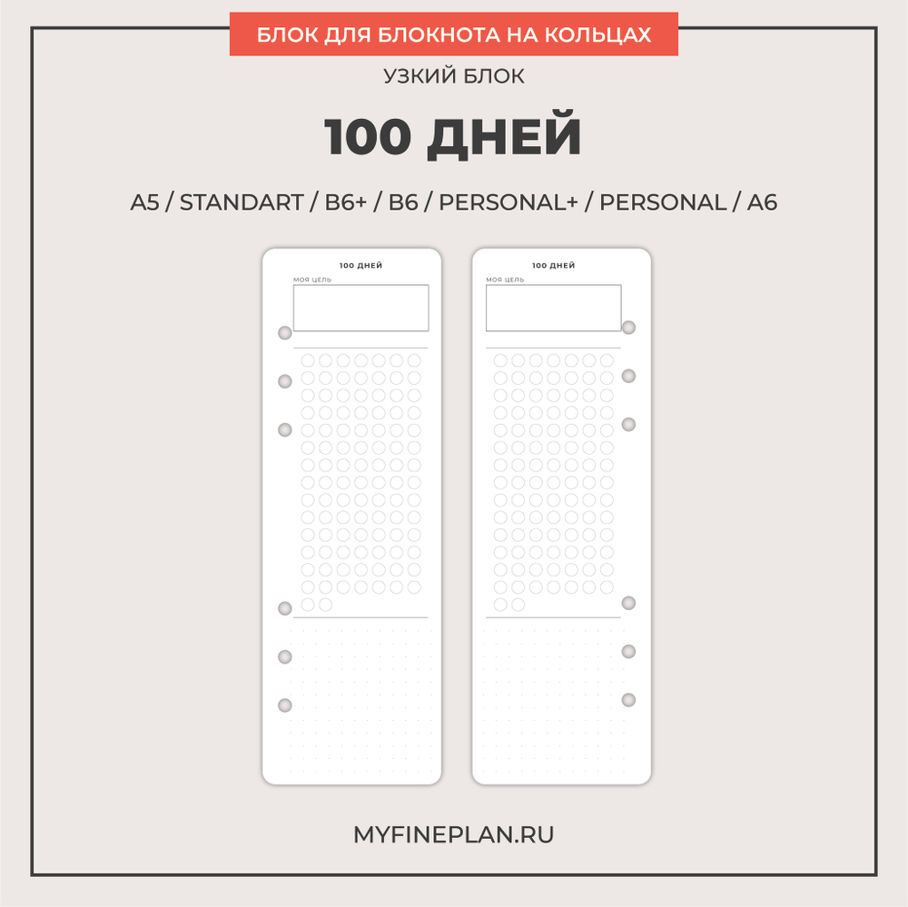 Узкий блок "100 дней"