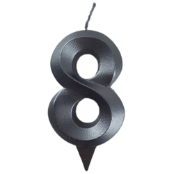 Свечи-цифры "Грань Черный жемчуг" 7 см (от 0 до 9)