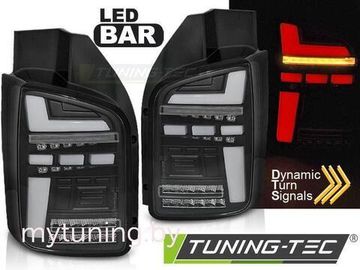Фонари задние LED BAR BLACK SEQ для VW T6.1 20- OEM BULB