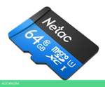 Карта памяти Netac P500 Standard 64GB + адаптер (NT02P500STN-064G-R)