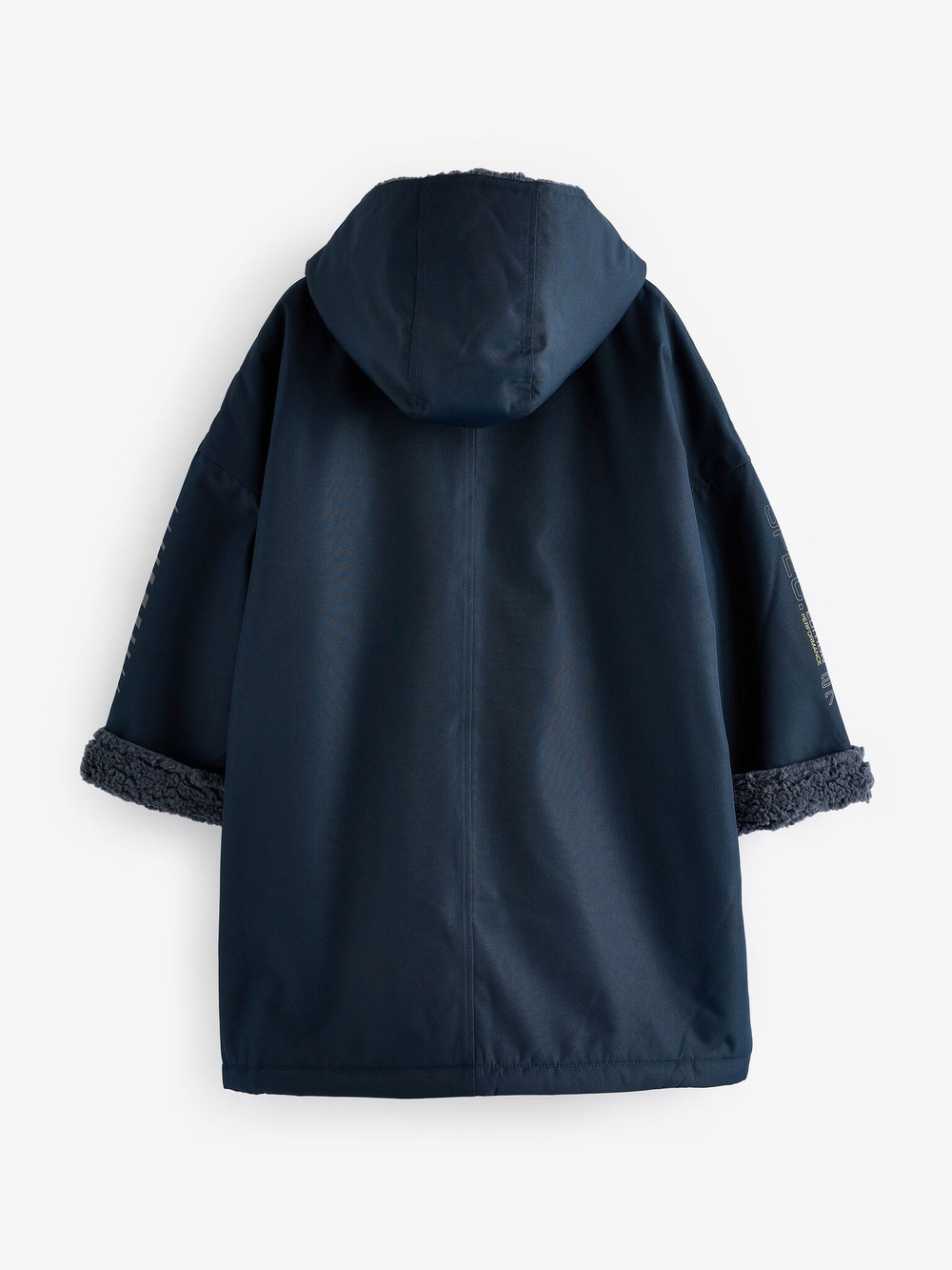 Плащ водонепроницаемый с флисовой подкладкой Next E95-162, Темно-синий, Серый