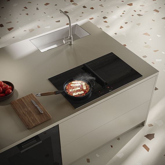 Индукционная стеклокерамич. панель с вытяжкой Elica NIKOLATESLA VELVET BL/A/60