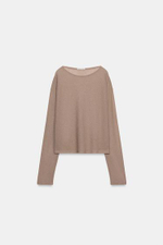 СВИТЕР С РУСТИКАЛЬНЫМ АЖУРНЫМ УЗОРОМ - ZARA