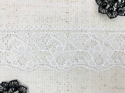 Кружево капрон, ш. 6 см, белый