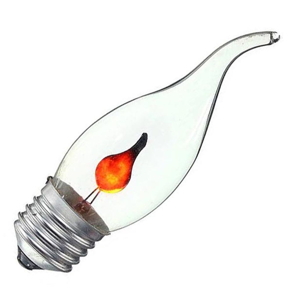 Лампа неоновая свеча на ветру 3W R35 E27