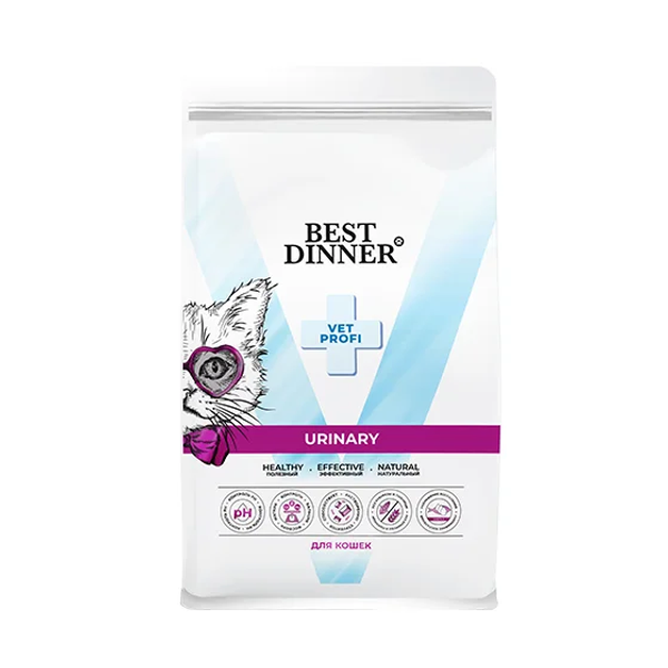 Сухой корм Best Dinner Vet Urinary для кошек при мочекаменной болезни 1,5 кг (Бест Диннер Уринари)