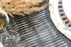 "Дольче" обеденная группа из искусственного ротанга, цвет графит