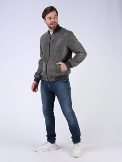 Кожаная куртка демисезонная бомбер