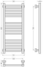 Сунержа Модус PRO 800х300