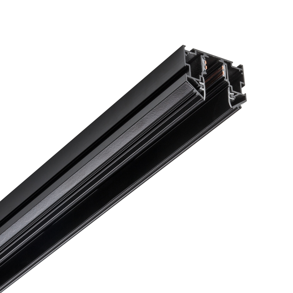 509427L Трек с гарпунной системой монтажа UNO 2 метра ЧЕРНЫЙ (2 заглушки и резинка 4м в комплекте)