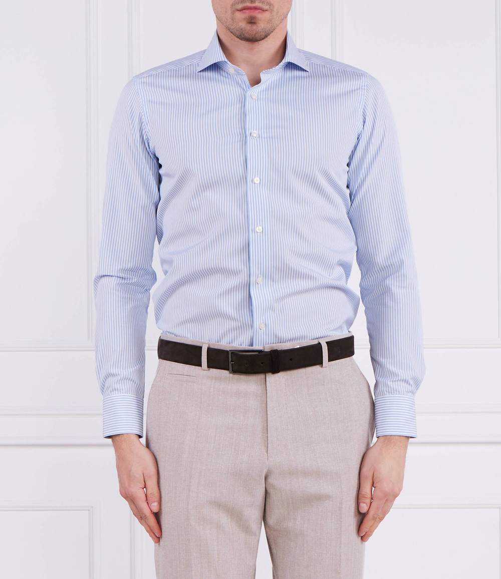 рубашка harvard Emanuel Berg - голубой(HV-Harvard SF4)