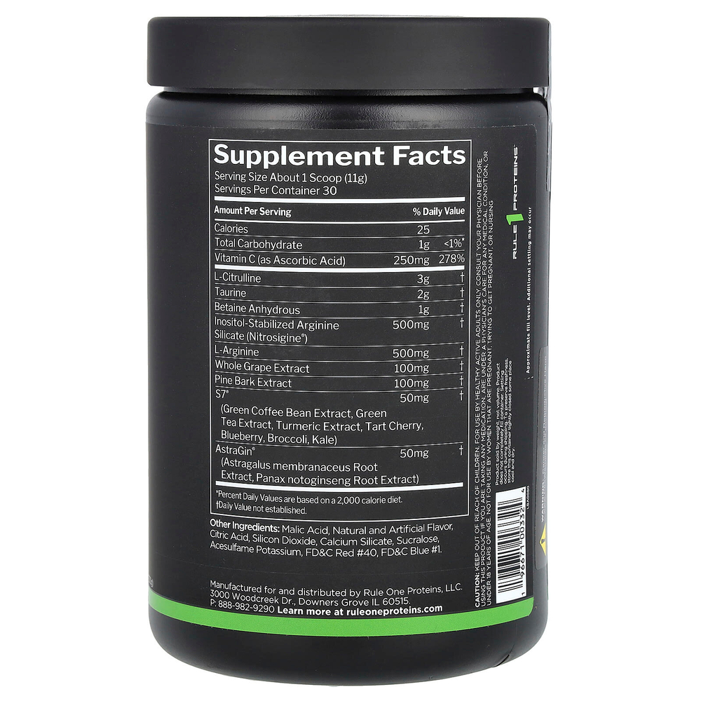 Rule One Proteins, Pump, со вкусом винограда, 330 г (11,64 унции)