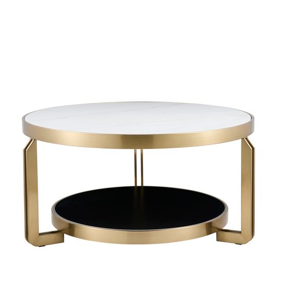 Журнальный столик Калисто 90*90 см светлая и темная керамика