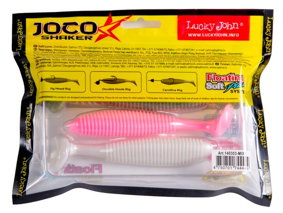 Виброхвосты съедобные LJ Pro Series JOCO SHAKER 4.5in (11,43 см), цв. MIX, 3 шт.