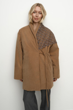 Куртка с шалевым воротником укороченная