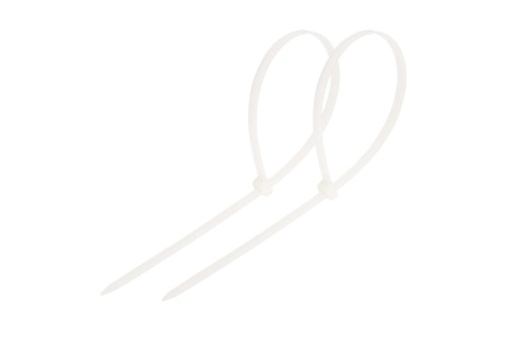 Хомуты нейлоновые белые 100х2,5мм (100 шт/уп)