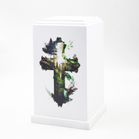 Урна для праха "Колонна Реквием" с печатью Крест-лес