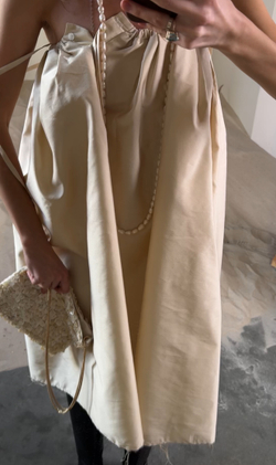 Юбка из тафты 100% шелк, молочный