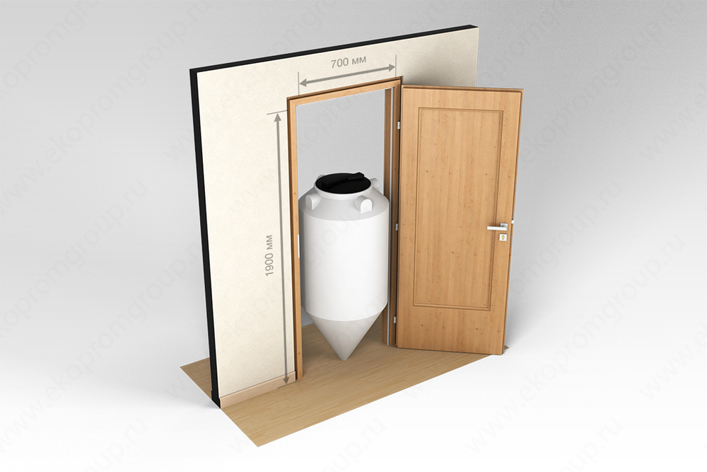 Ёмкость пластиковая пищевая ЭкоПром ФМ 240 л. конусная (60x60x136см;белый) - арт.555378