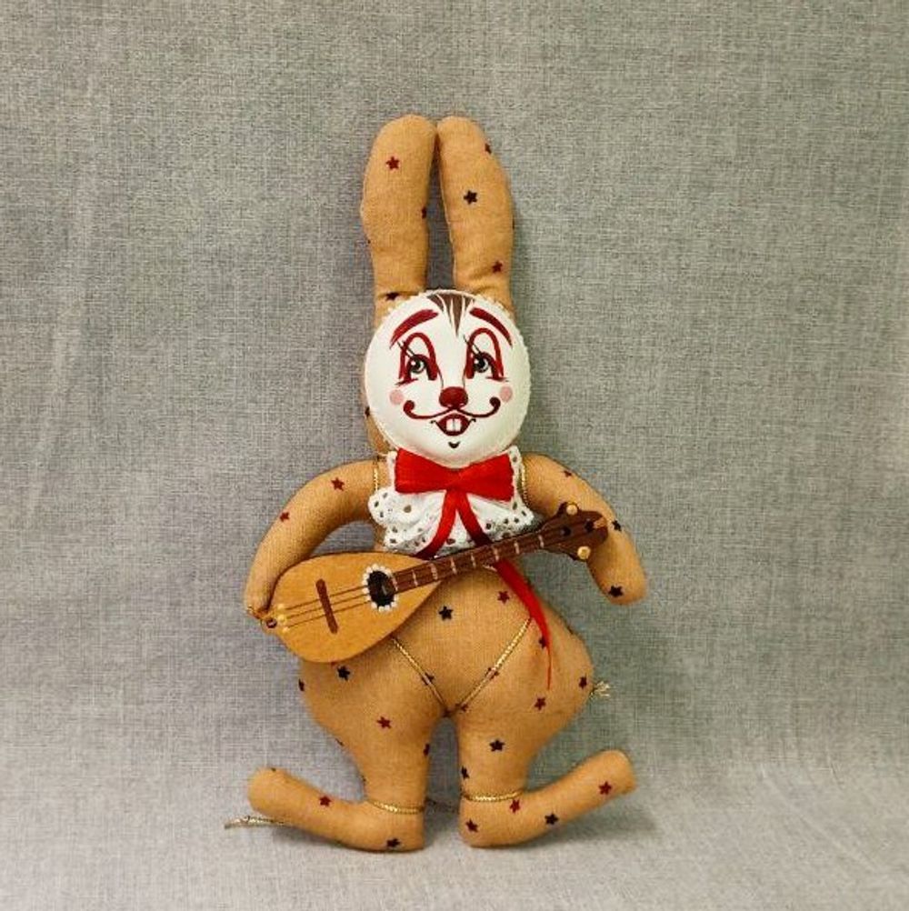 Ёлочная игрушка Кролик Музыкант