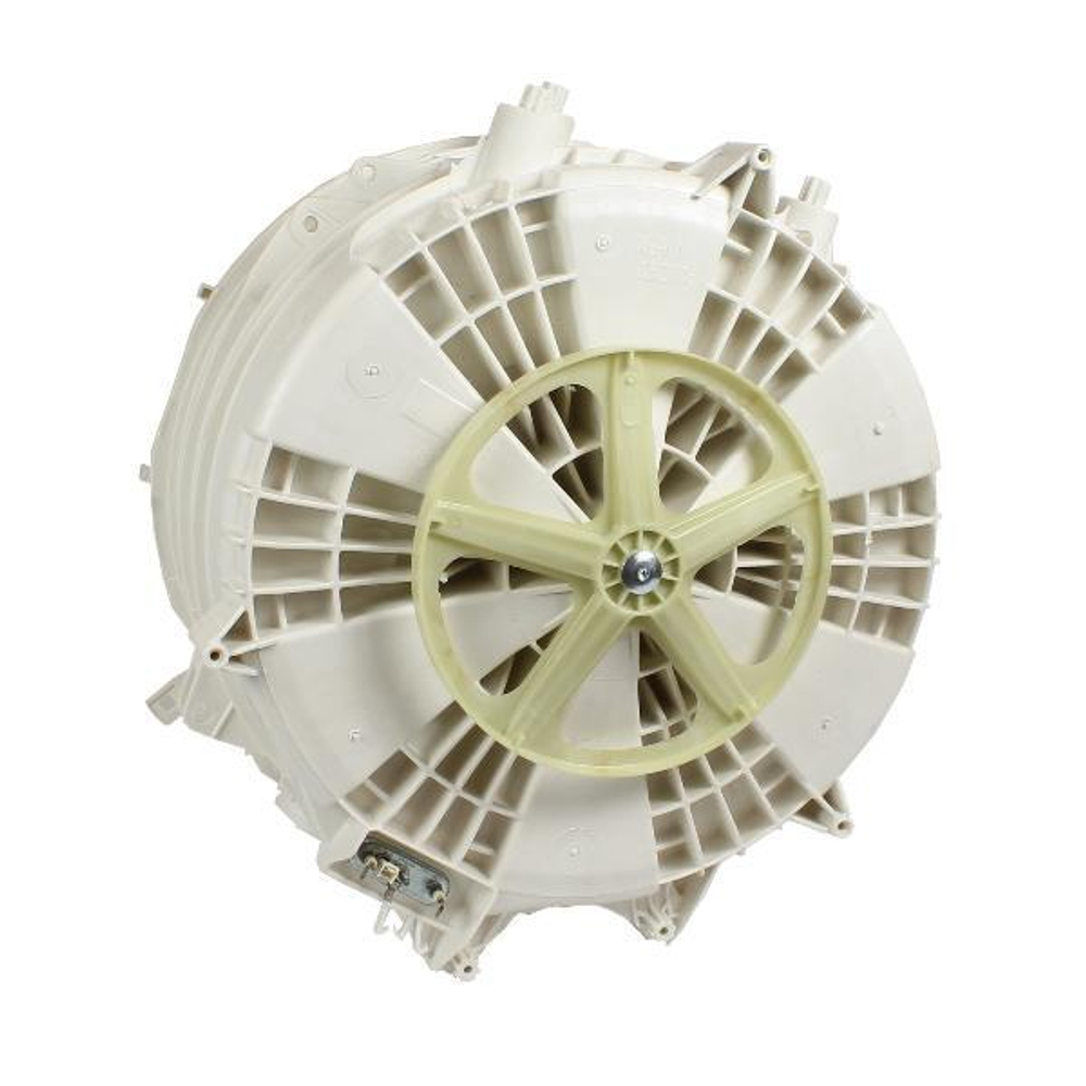 Пластиковый бак 46 л. в сборе с барабаном и со шкивом 280 мм. 113810