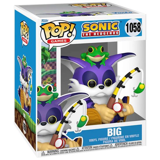 Фигурка Funko POP! Games Sonic the Hedgehog Big the Cat w/Froggy 6" (1058) 83853 / Фигурка Фанко ПОП! по мотивам серии игр "Соник", Большой Кот