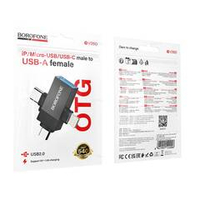 BV26D iP штекер/Type-C штекер/Micro штекер на USB гнездо USB2.0 3-в-1 адаптер