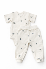 Боди кр.рукав и штанишки в рубчик, Оливки