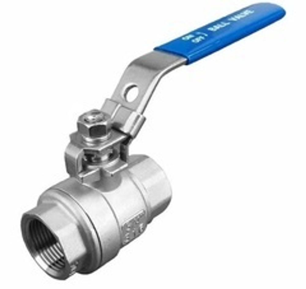 Кран шаровый муфтовый двусоставной нержавеющий (2PC), AISI316 DN20 (3/4" ), (CF8M), PN64