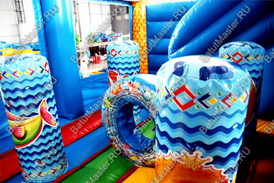 Коммерческий надувной батут "Рыбка-клоун" 5*5*5 м