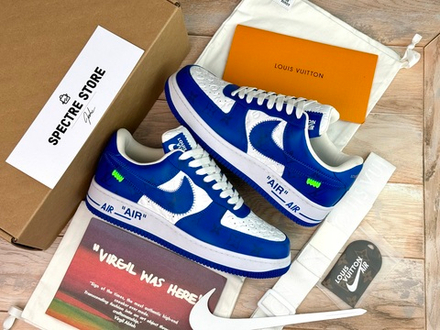 Louis Vuitton x Nike Air Force 1 White Team Royal