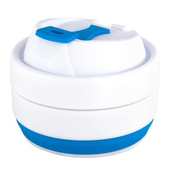 Стакан складной силиконовый 350 мл. Kamille KM 2034 с пластиковой накладкой